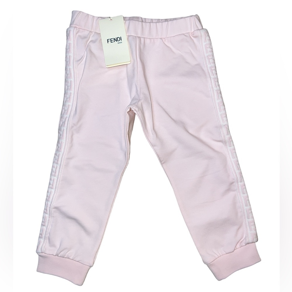 Fendi Pink Logo Tape Joggers 24 Month
